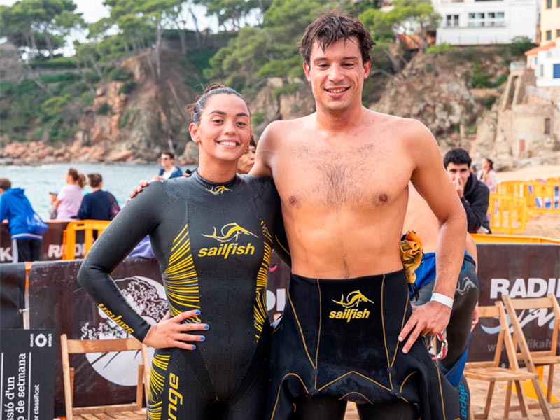 Clàudia Giralt i Guillem Pujol, guanyadors de la XVa. edició de la Radikal ocean52. (Foto: Radikal ocean).
