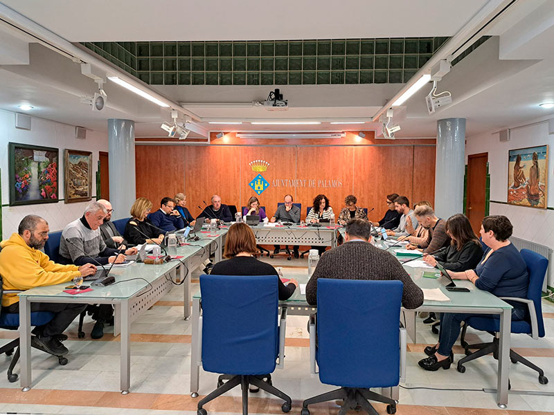 Imatge del Ple de l'Ajuntament de Palamós celebrat ahir. (Foto: Ajuntament de Palamós).