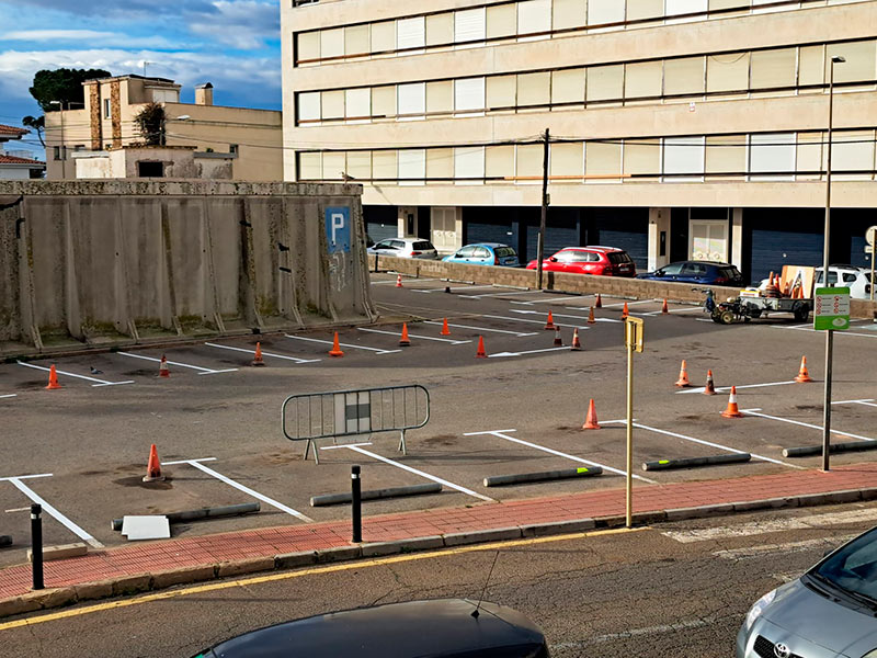 L’Ajuntament de Palamós arranja l’aparcament del carrer del Dr. Botet. (Foto: Ajuntament de Palamós).