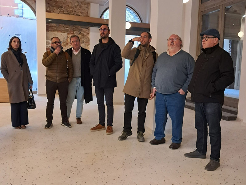 Visita d'obres al futur Centre Cultural del Vi de Calonge. (Foto: Ajuntament de Calonge i Sant Antoni).