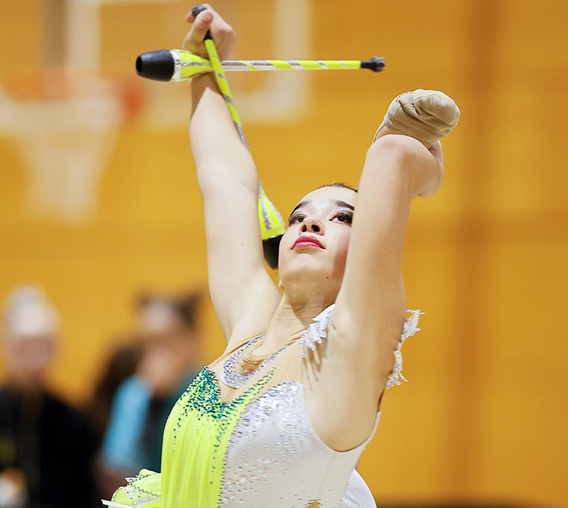 La Gimnasta del Club Gimnàtica Rítmica Costa Brava, Ruth Requena. (Foto: Club Gimnàtica Rítmica Costa Brava).