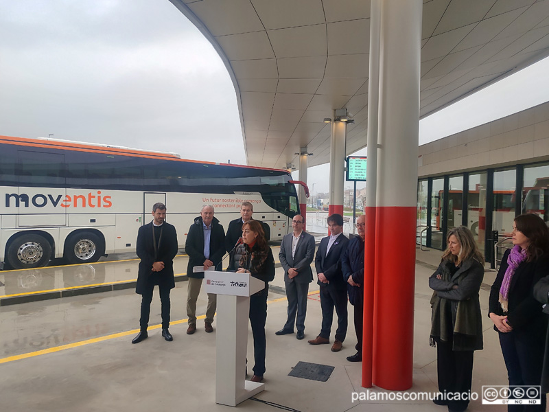 La consellera Paneque, durant la inauguració de l'estació el passat dissabte.