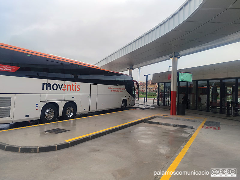 La nova estació d'autobusos de Palamós, aquest matí.