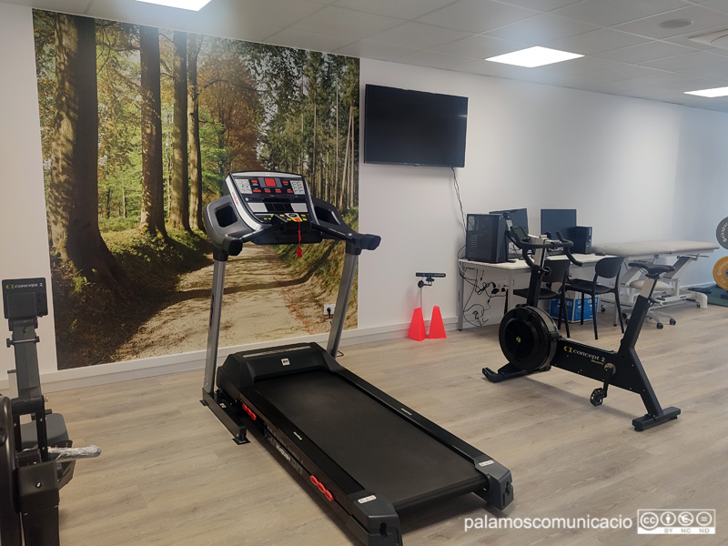 El gimnàs del nou local del Servei de Rendiment i Medicina Esportiva de l'hospital de Palamós, al carrer Vincke.