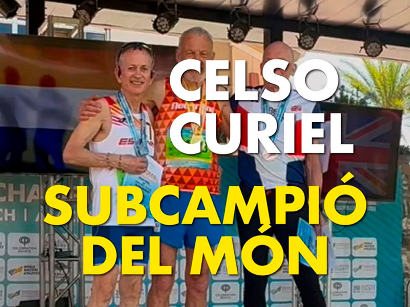 Celso Curiel, subcampió del món als campionats indoor que s'han disputat a Florida. (Foto: AA Palamós).