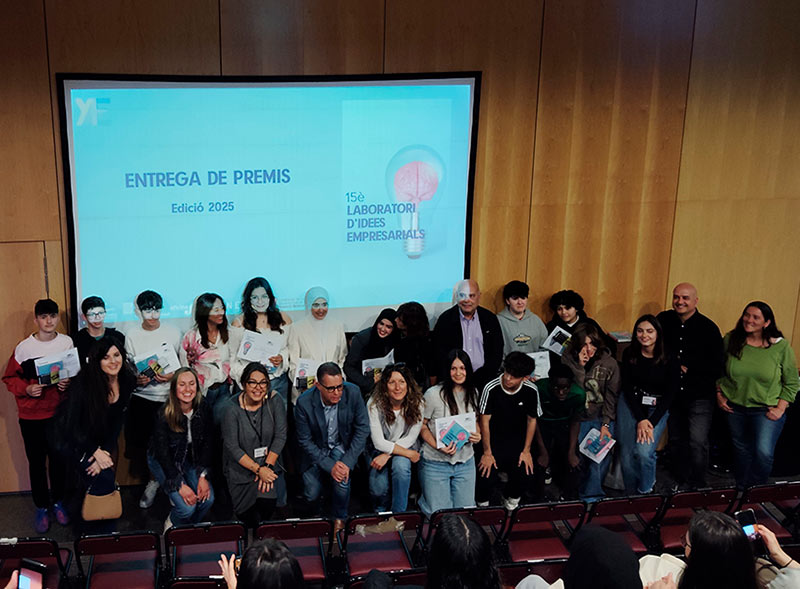 El Laboratori d’Idees Empresarials premia el talent emprenedor de l’alumnat de la comarca. (Foto: Consell Comarcal).