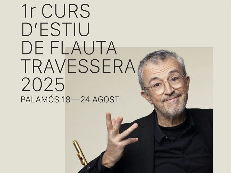 El flautista palamosí Vicens Prats impartirà el Curs de Flauta Travessera del 18 al 24 d'agost. (Foto: Joventut Musicals Palamós).