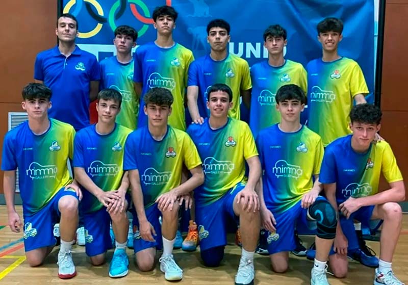 L'equip cadet masculí Groc del Club Esportiu Palamós, campió de Catalunya. (Foto: CE Palamós).