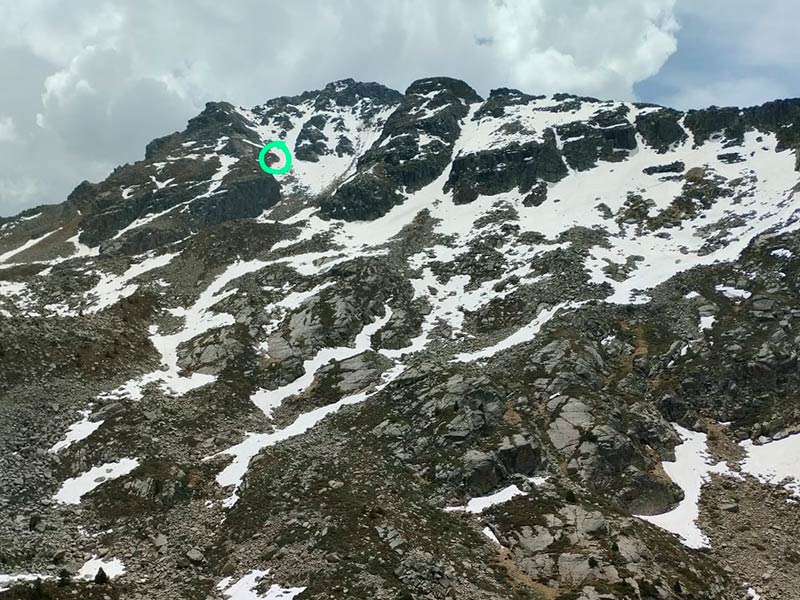 Els membres del Club Alpí van trobar el cos d'un muntanyenc desaparegut el passat mes de desembre al pic del Rulhe. (Foto: Club Alpí Palamós).