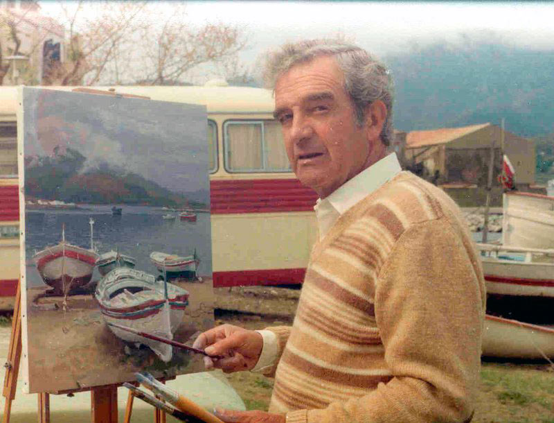 El pintor Ezequiel Torroella. (Foto: Museu de la Pesca de Palamós).