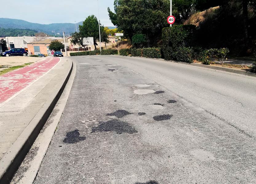 Avui ha de començar el procés d’asfaltatge del darrer tram de la ronda de l’Est. (Foto: Ajuntament de Palamós).