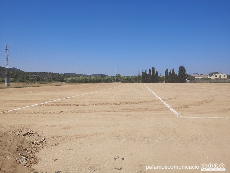 Els terrenys del Pla de Sant Joan que s'havia habilitat per instal·lar la fira d'atraccions.
