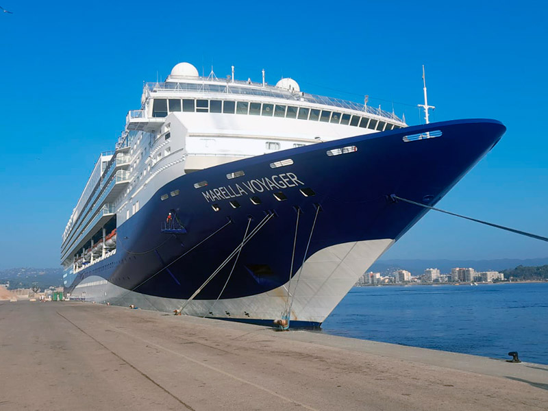 El Marella Voyager fa escala avui al port de Palamós fins a les 5 de la tarda. (Foto: Ports de la Generalitat).