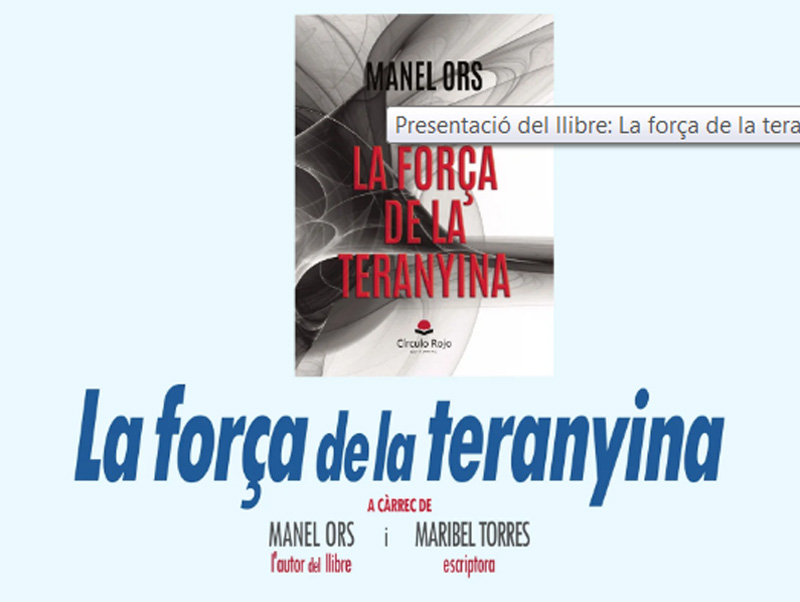 La presentació serà a les set de la tarda a la Biblioteca Lluís Barceló i Bou.