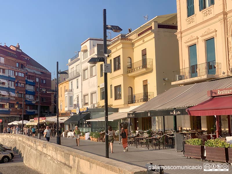 Una de les noves càmeres instal·lades a la Planassa, ahir a la tarda.