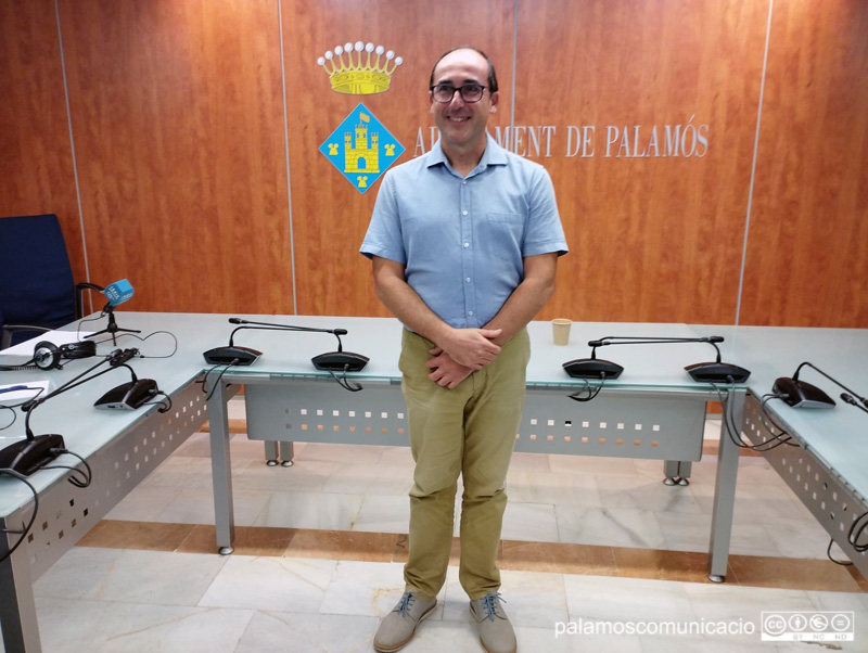 Lluís Puig, avui a l'Ajuntament, on ha donat explicacions sobre la seva decisió.