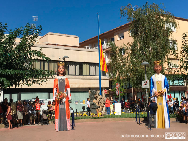 Imatge d'arxiu dels actes de la Diada Nacional de Catalunya a la Plaça de Catalunya de Palamós.