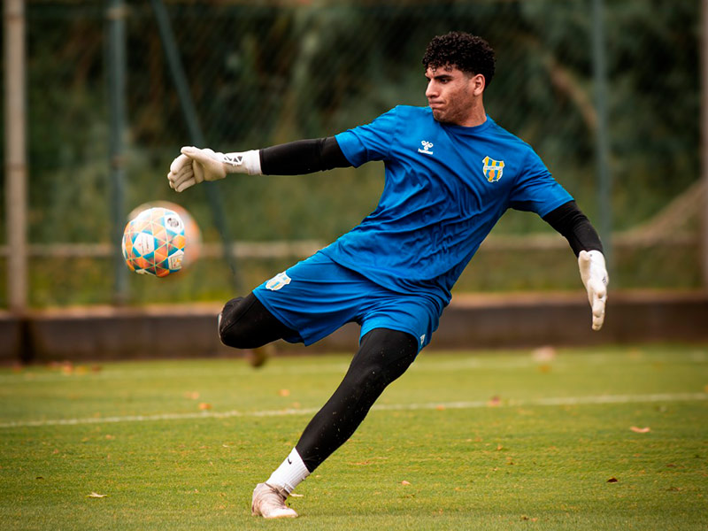 El porter del Palamós CF, Marwane. (Foto: Palamós CF - Laura Heras).