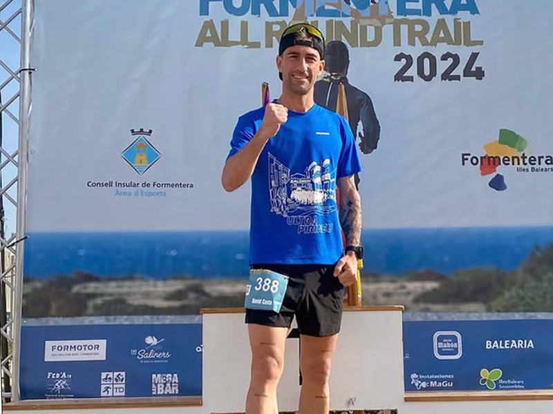 David Costa, després de finalitzar la Formentera All Around Trail de l'any passat. (Foto: instagram.com/dcostaes).