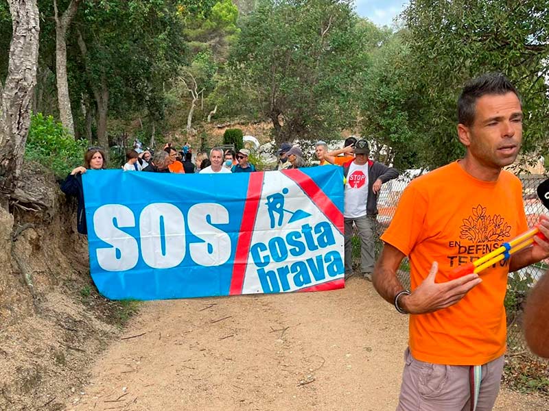 SOS Costa Brava alerta dels riscos del projecte Camí de Mar. (Foto: SOS Costa Brava).