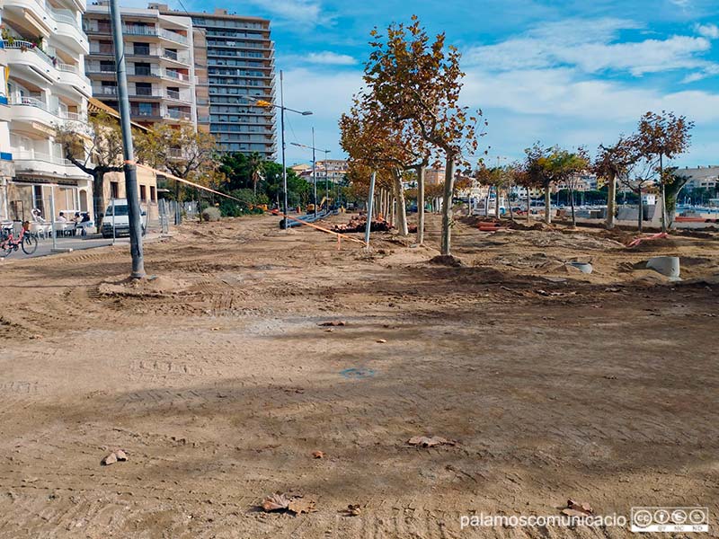 Les obres del passeig del Mar, aquest passat divendres.