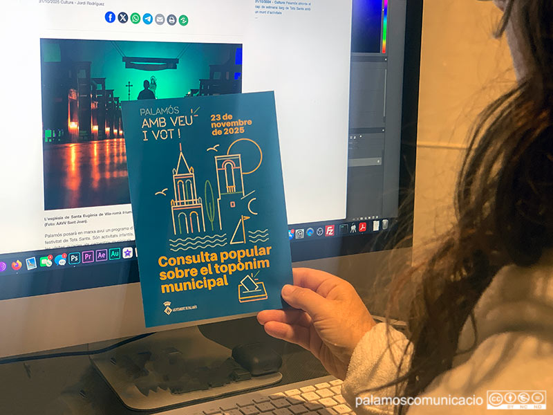 L'Ajuntament de Palamós ha distribuït 15.000 fulletons informatius de la consulta del topònim.