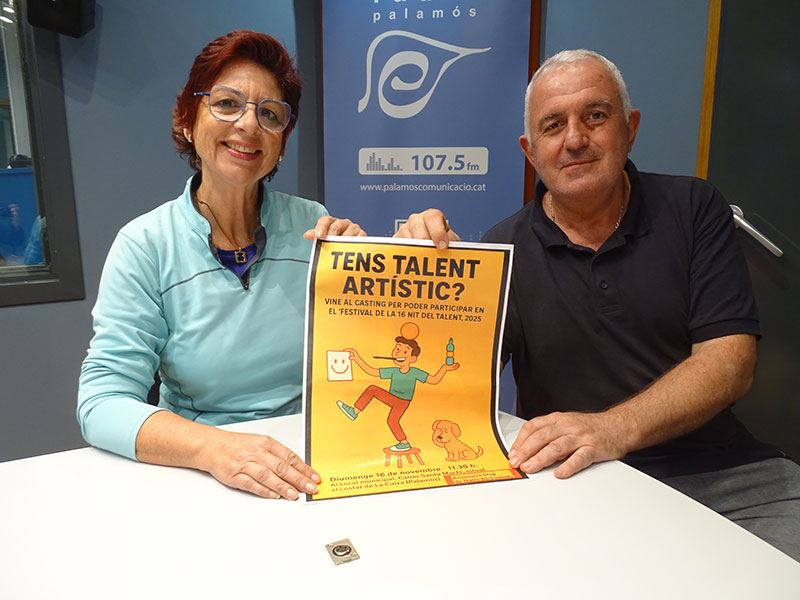 Isabel Martí, presidenta de Associació Grup de Teatre Els Cosinets, i Bru Duran, responsable de l'ONG 