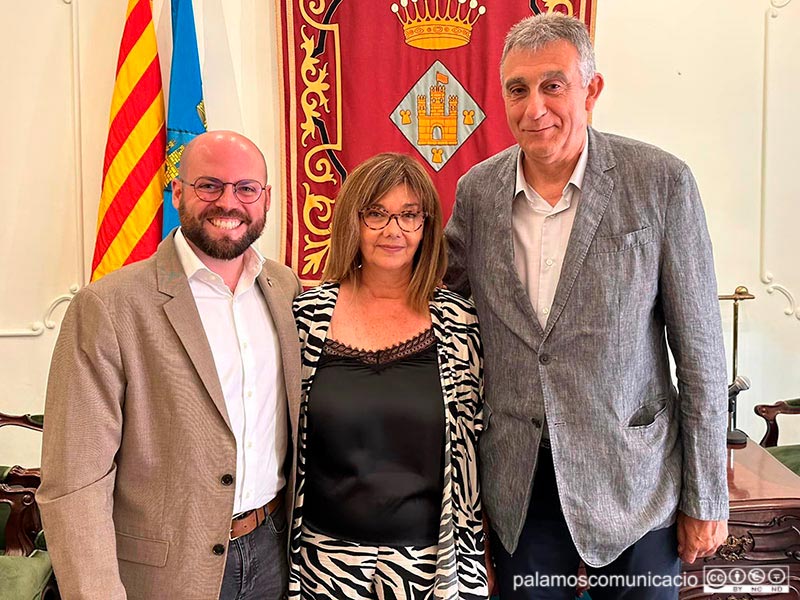 Raimon Trujillo, Blanca Suquet i Josep Santamaria, regidors de Junts x Catalunya Palamós i Sant Joan.