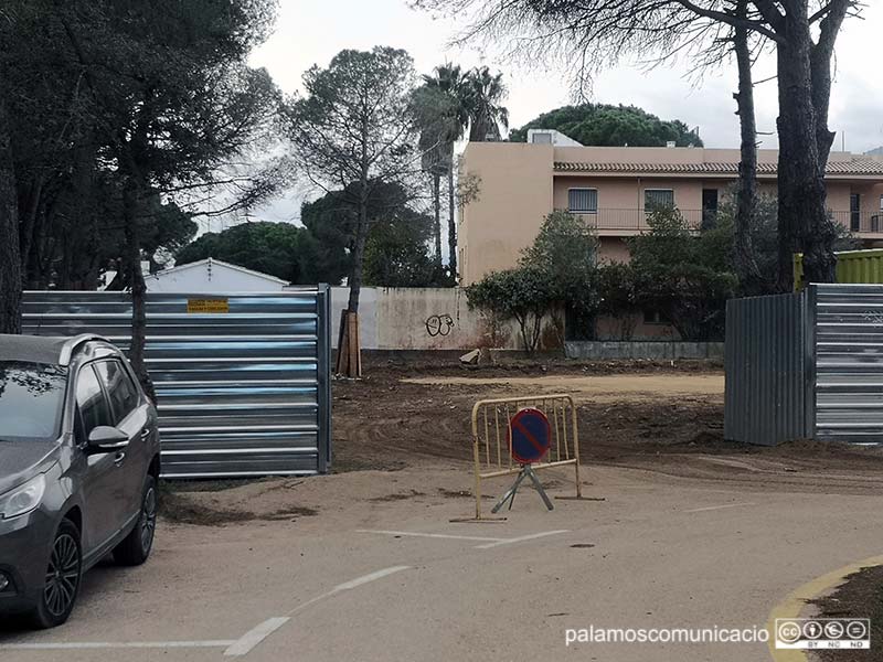 Estat de les obres del tercer bloc del Residencial Pineda d'en Gori, ahir a la tarda.