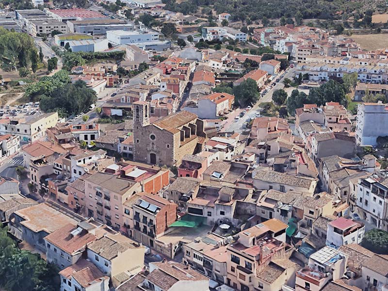 Vista aèria de Sant Joan. (Font: Google Earth).