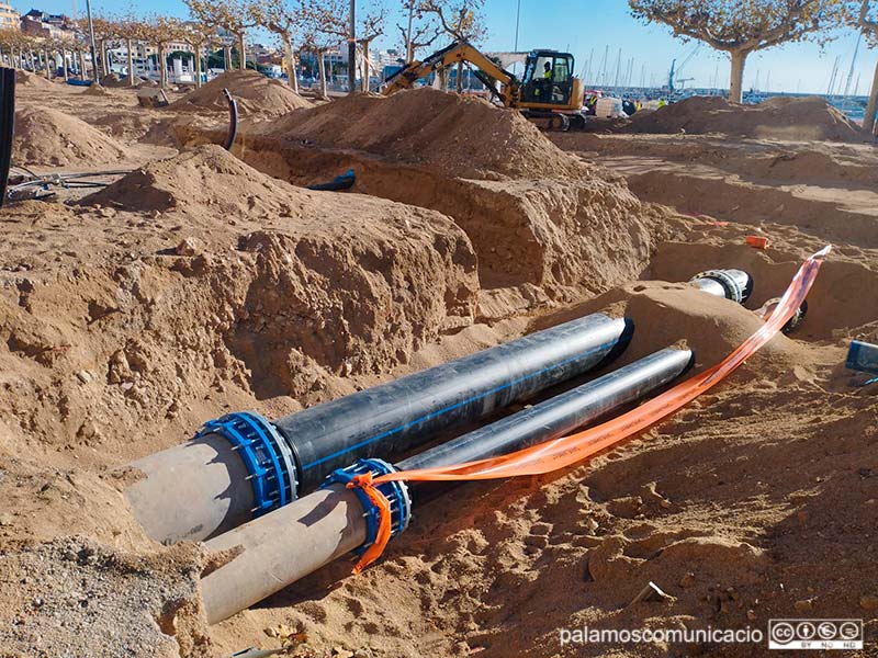 Les noves canonades s'han instal·lat aprofitant les obres del passeig del Mar.