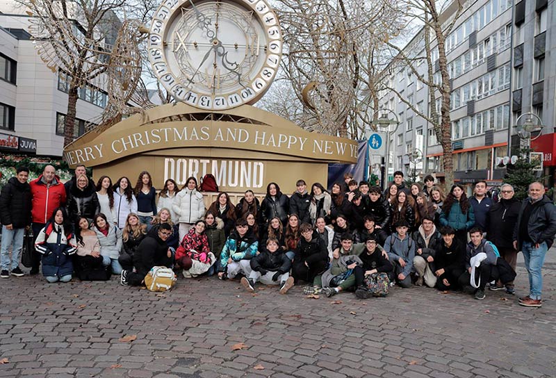 La delegació de joves palamosins que aquesta setmana fan estada a Alemanya. (Foto: Ajuntament de Palamós).