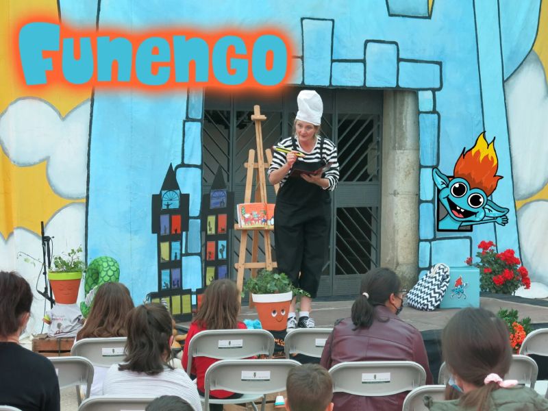 'Maisy goes to the city', a càrrec de Funengo, avui a la biblioteca. (Foto: Ajuntament de Palamós).