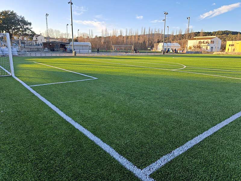 Els camps de fubtol 7 a la zona esportiva Josep Massot i Sais. (Foto: Ajuntament de Palamós).