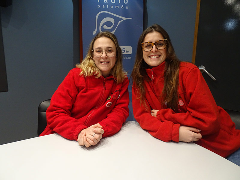 La Laura Martin i la Paula Puig, de la colla Les Il·legals, avui a Ràdio Palamós.