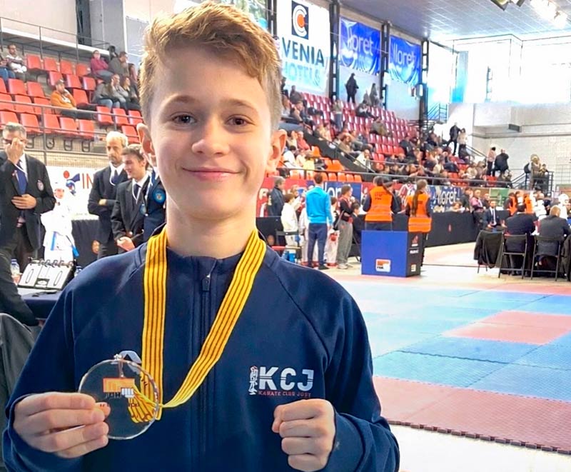 Jon Claret, campió de Catalunya de karate en la modalitat de kata. (Foto: Ajuntament de Calonge i Sant Antoni).
