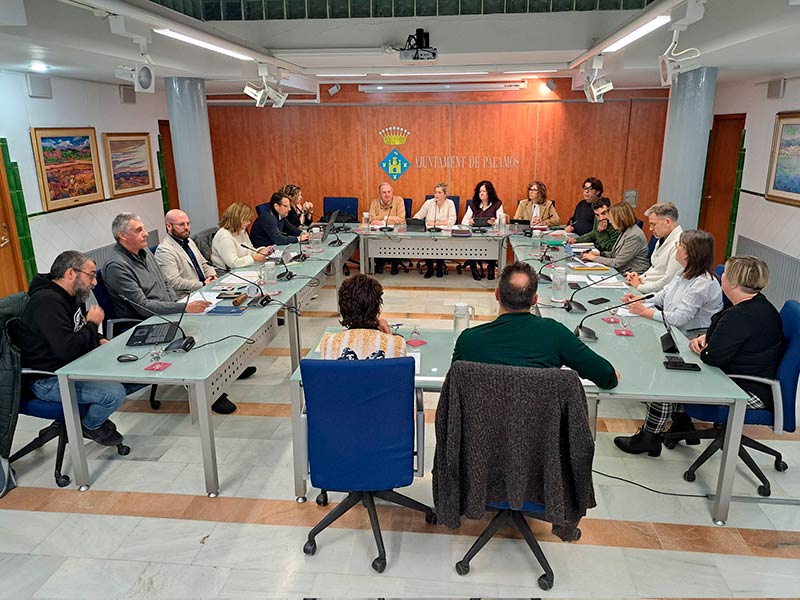 Imatge del Ple de l'Ajuntament de Palamós celebrat ahir. (Foto: Ajuntament de Palamós).