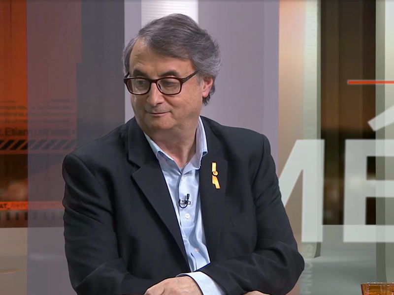 Xerrada 'Som Països Catalans', amb el periodista Vicent Partal avui a La Gorga. (Foto: 3cat).