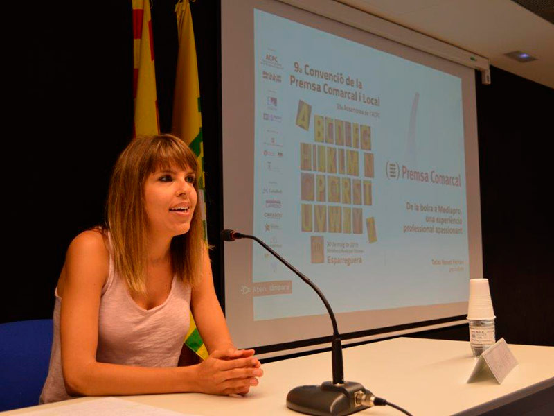 La periodista Susana Pérez Soler inaugura avui les Jornades d'Educació i Família. (Foto: Susana Pérez Soler).