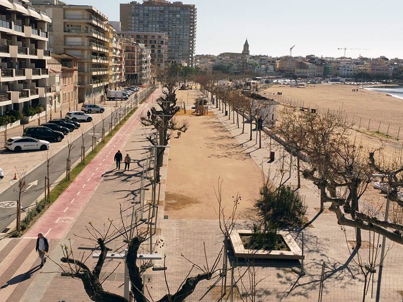 Aquest divendres es farà l'acte d'inauguració després de les obres al passeig del Mar. (Foto: Ajuntament de Palamós).