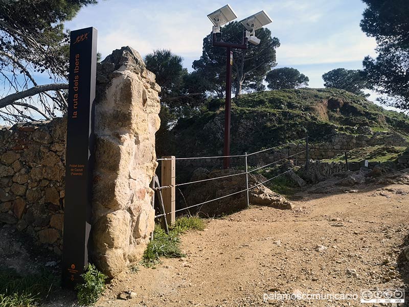 Càmeres instal·lades al poblat iber de Castell.