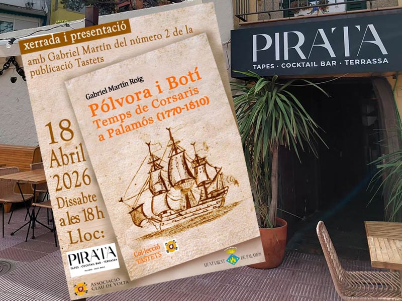Gabriel Martin presenta demà el seu darrer llibre, 'Pólvora i Botí. Temps de Corsaris a Palamós (1770-1810)'. (Foto: Assoc. Clau de Volta).