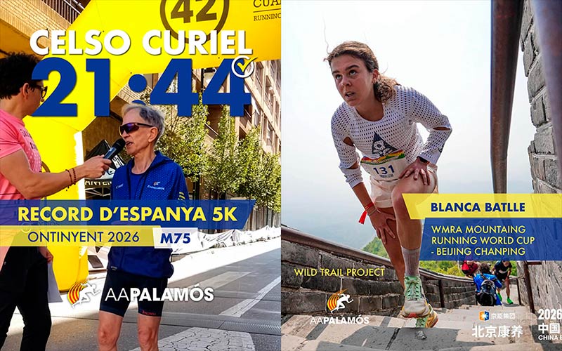 Els atletes de l'Associació Atlètica Palamós Celso Curiel i Blanca Batlle. (Foto: AA Palamós).