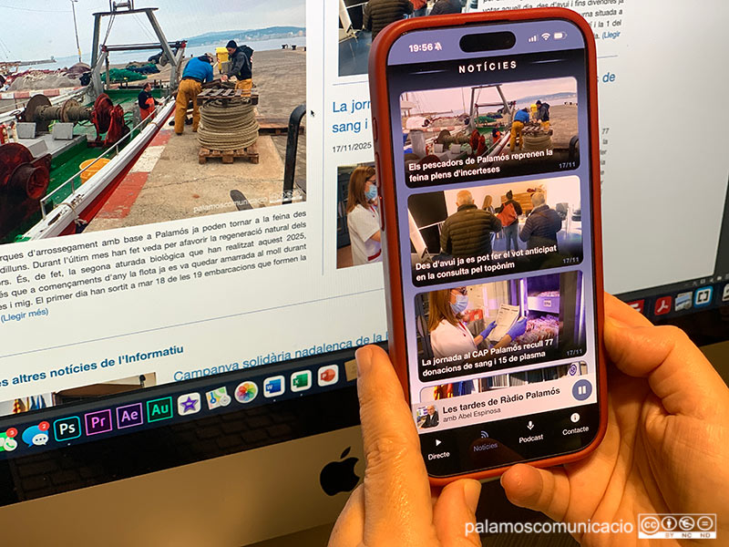 El web i l'APP de Ràdio Palamós.