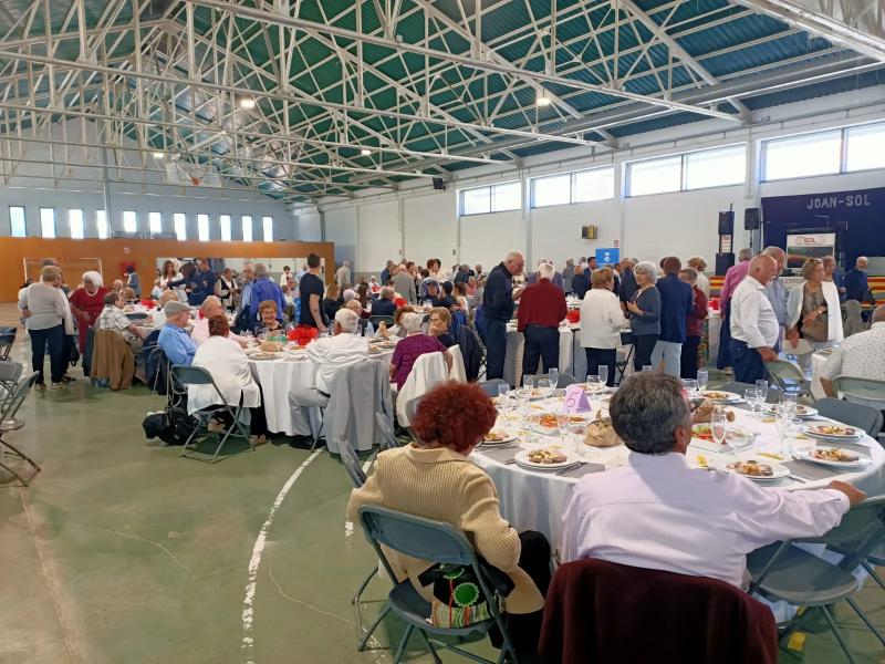 Imatge d'arxiu del dinar de la Festa de la Gent Gran a la Nau dels 50 metres. (Foto: Ajuntament de Palamós).