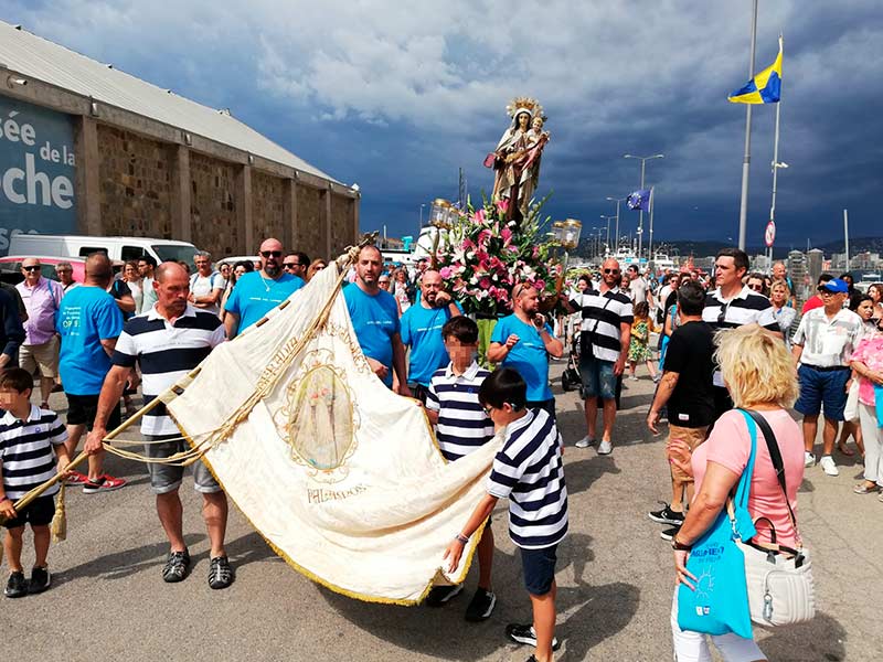 Imatge d'arxiu de la processó de la Mare de Déu del Carme. (Foto: Ajuntament de Palamós).