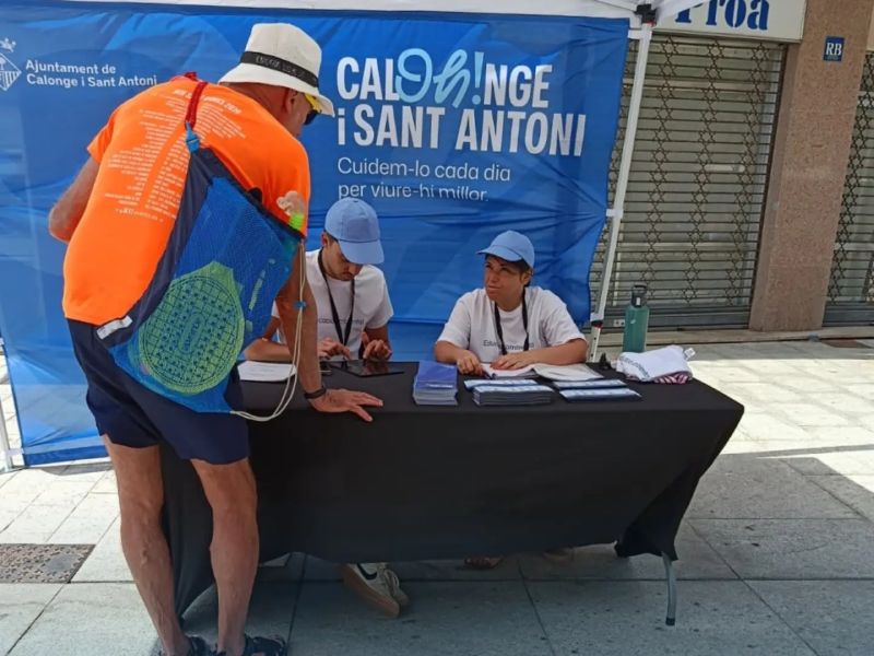 Punt d'informació de la recollida de residus a Calonge. (Foto: Ajuntament de Calonge i Sant Antoni).