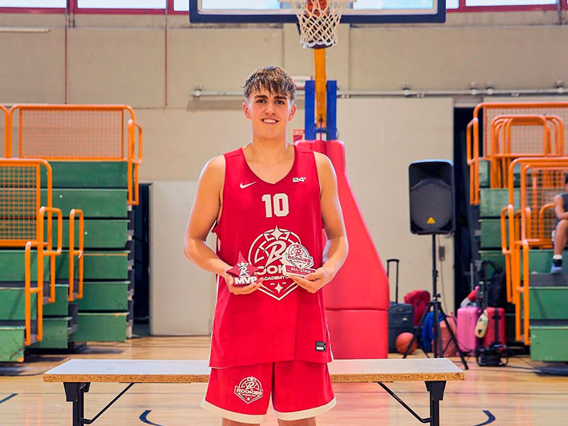 El jugador palamosí del Bàsquet Girona cadet, Biel Mas. (Foto: Rookies Academy Cup).