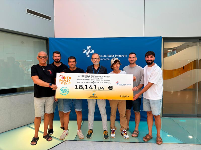 L'OncoMusicFest ha lliurat més de 18.000 euros per a la construcció del nou hospital de dia mèdic. (Foto: SSIBE).