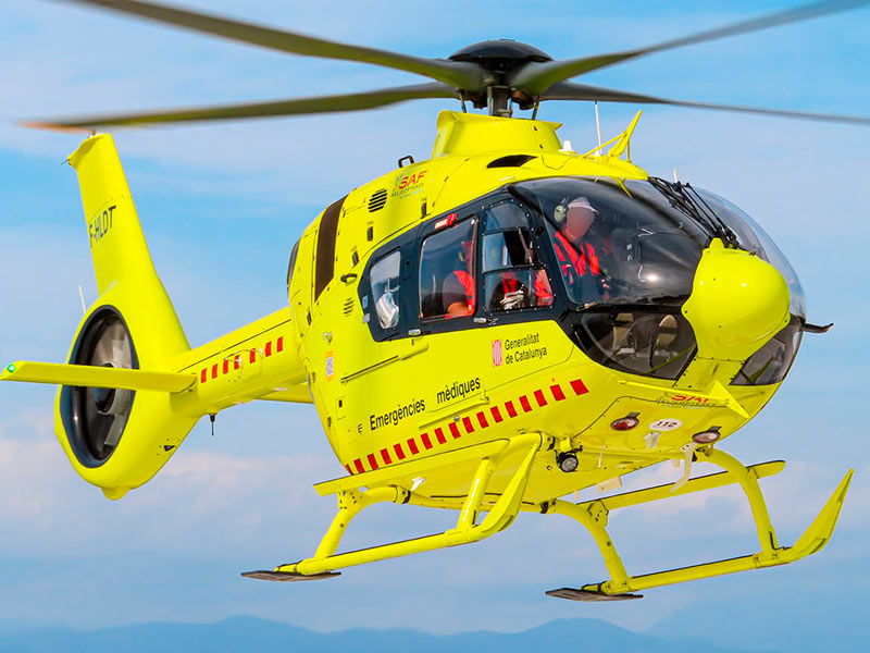 El noi ferit va ser evacuat amb un helicòpter del Servei d'Emergències Mèdiques. (Foto: SEM Generalitat).